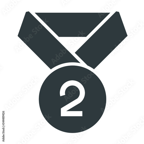 medal black icon on white background
