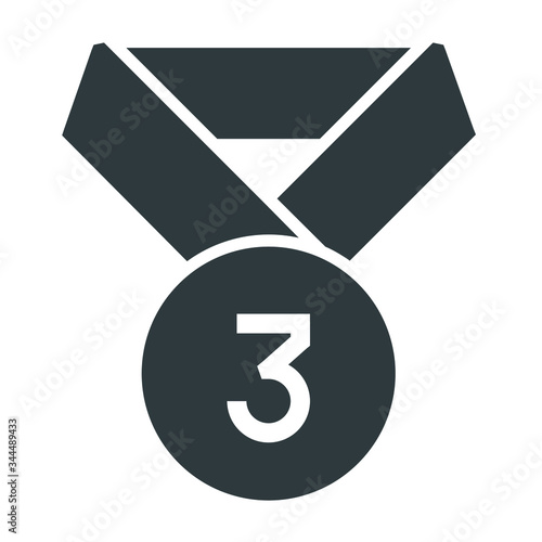 medal black icon on white background