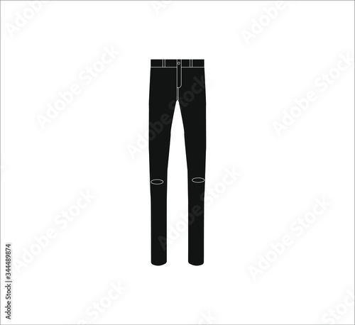 Ripped skinny jeans.Illustration for web and mobile design.