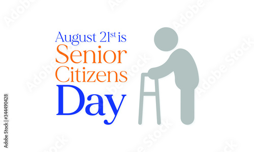 Vector illustration on the theme of World Senior Citizen's day observed each year on August 21st worldwide.