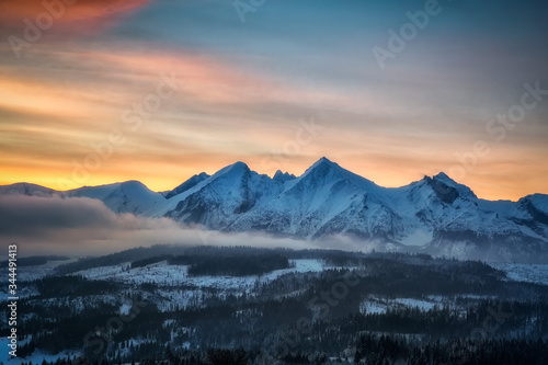 Fototapeta góra tatry europa niebo krajobraz