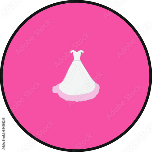 wedding dress.Illustration for web and mobile design. © robcartorres