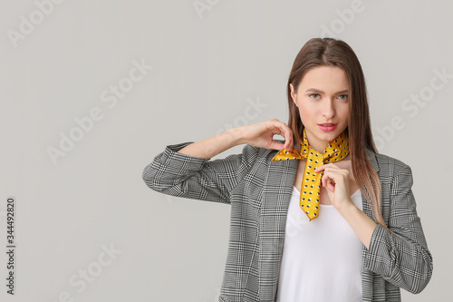 Beautiful young woman with ...
