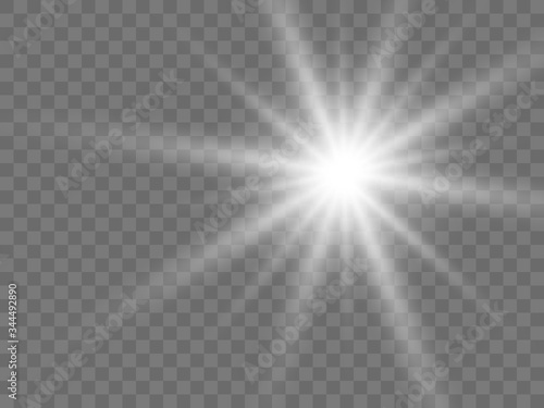 Sunlight on a transparent background