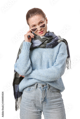 Beautiful young woman with ...