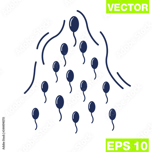 Sperms icon vector. Trendy flat sperms icon from human body parts collection isolated on white background. Vector illustration can be used for web and mobile graphic design, logo, eps10
