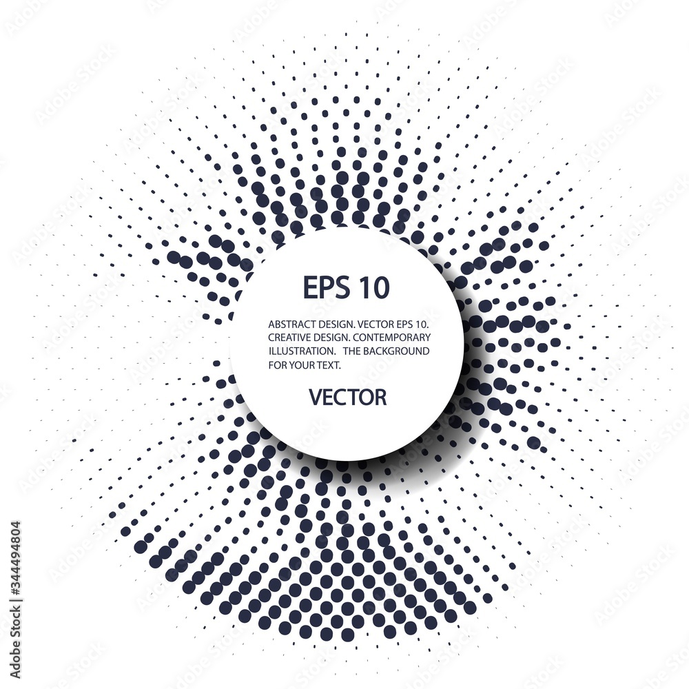 Background of dots with a button in the center. Abstract gradient background of dots.
Design for decoration. Stock vector. Background of dots with a button in the center. Abstract gradient background of dots.
Design for decoration. Stock vector.
