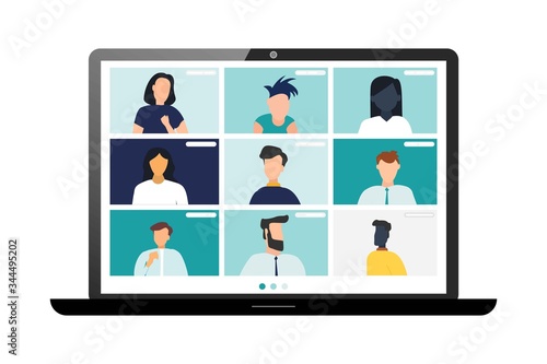 Conference video call, remote project management, quarantine, working from home