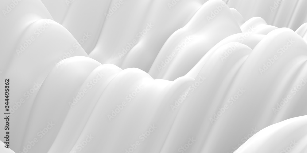 Fototapeta premium White abstract liquid wavy background