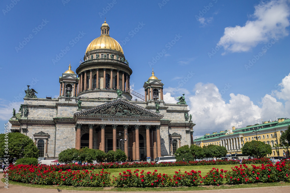 St. Isaac's Cathedral in Saint Petersburg in summer