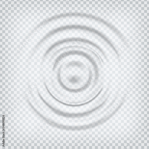 Ripple Splash Water Waves Surface From Drop Vector Top View. Nature Puddle Water Motion In Circle Form. Liquid Shampoo Or Gel Swirl Round Texture Template Realistic 3d Illustration