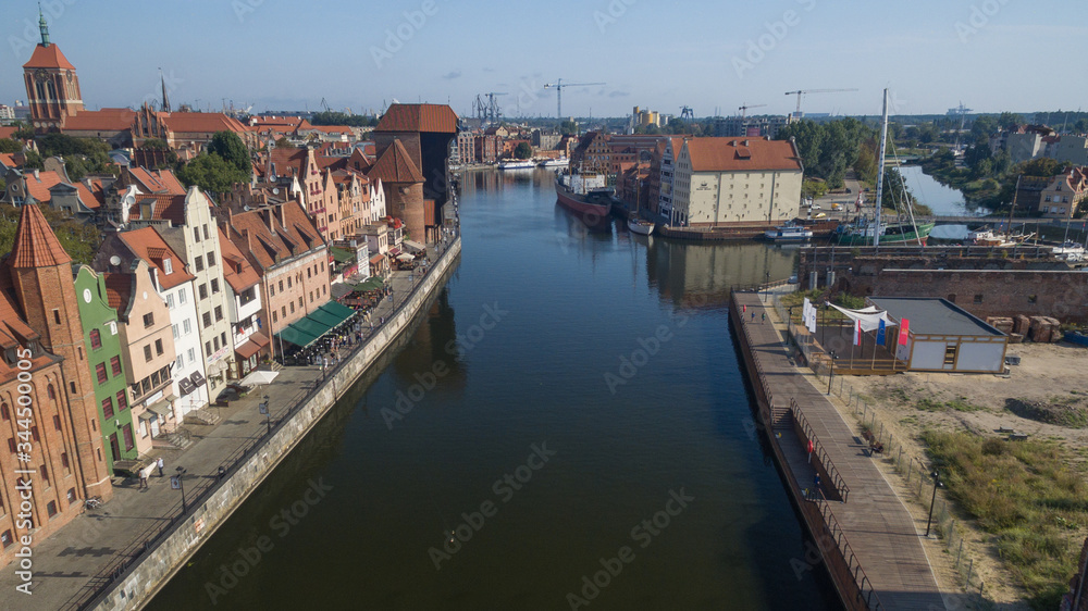 Gdansk Old town river bank
