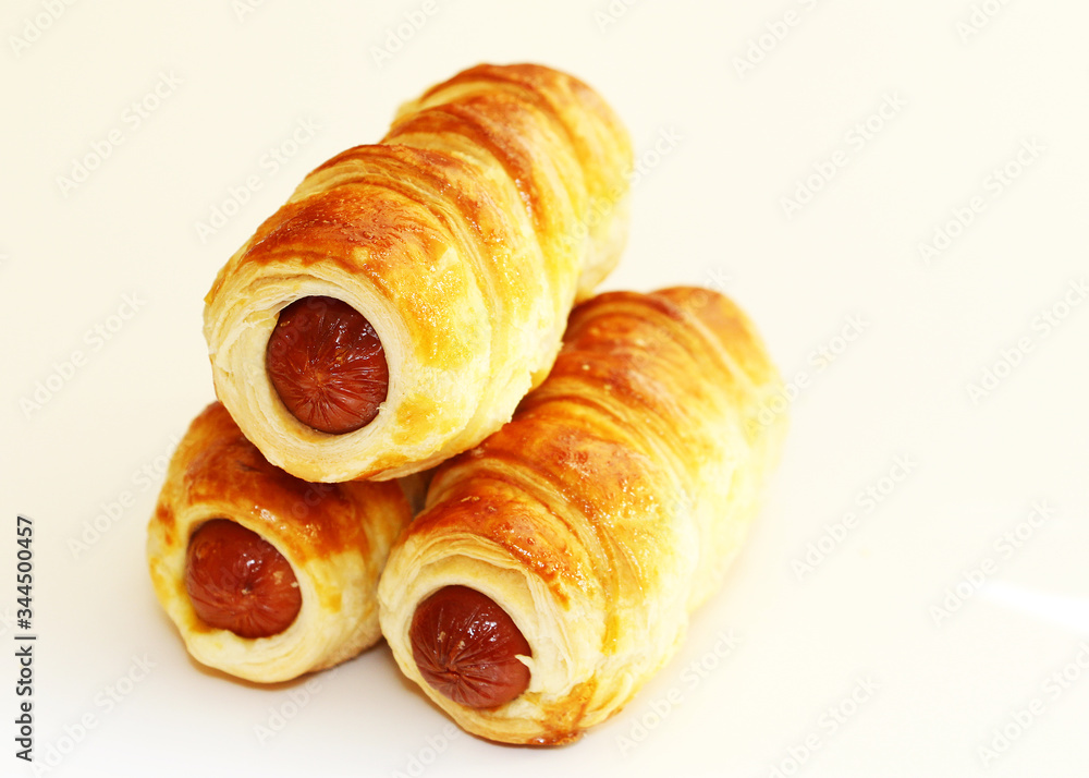 Sausages in the dough. Baking with meat. Sausages in the dough. Baking with meat.