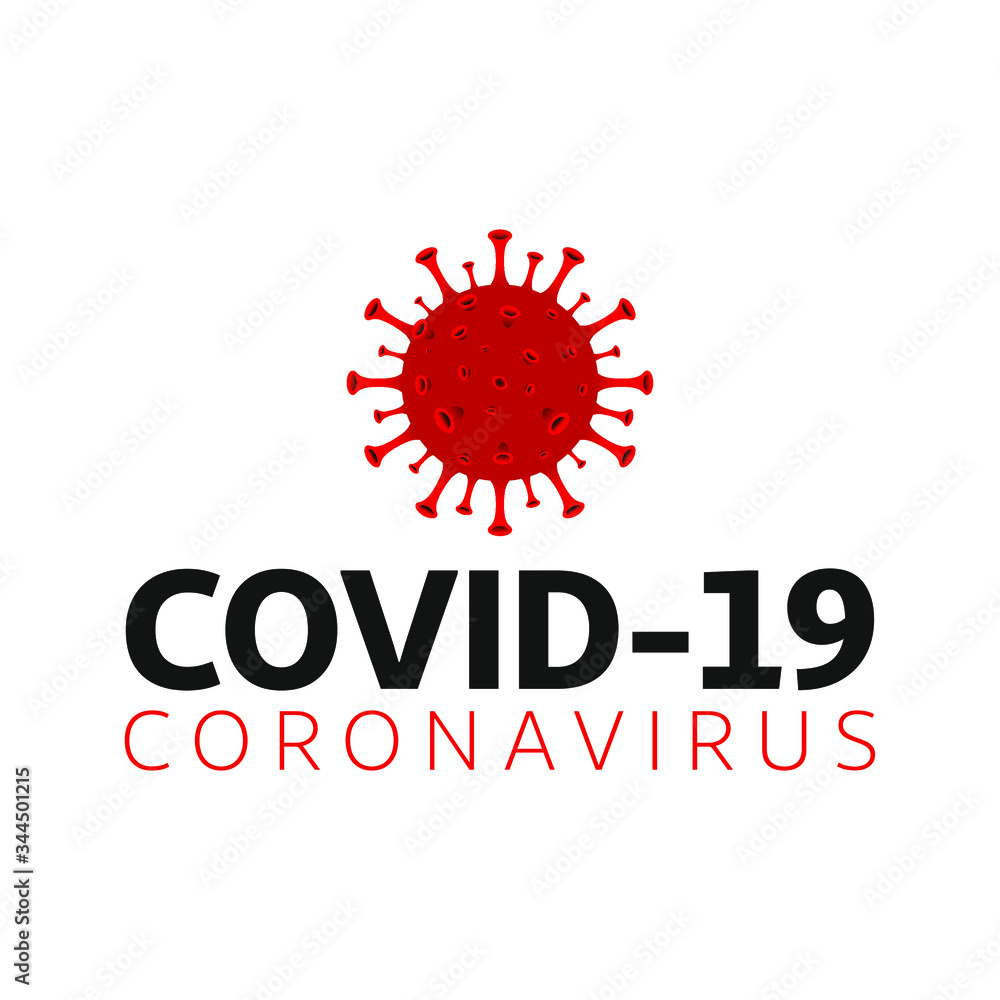 Fototapeta premium New Coronavirus Covid-19 concept design logo vector illustration