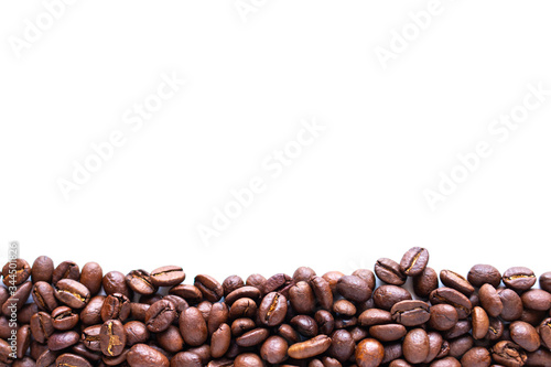 isolated coffee beans as background
