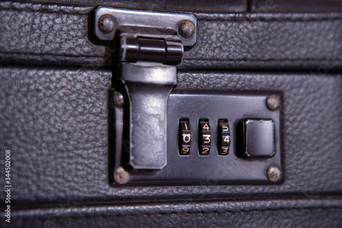 black leather briefcase on a white background, ready for use in your project