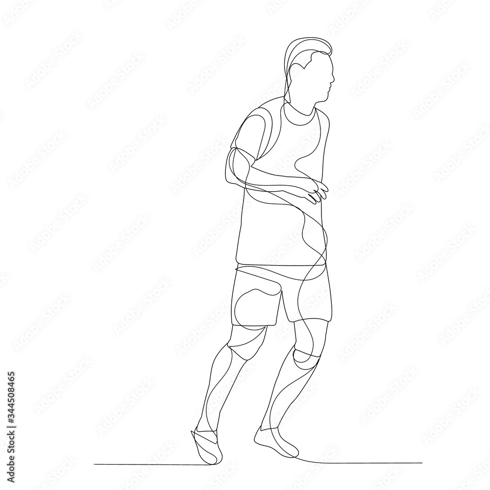 isolated, line drawing of a running man isolated, line drawing of a running man