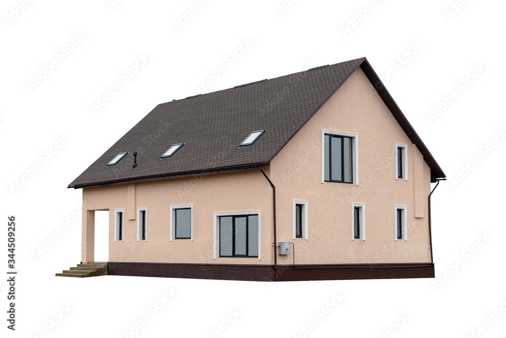 
Isolated two-story residential building on a white background. isolate