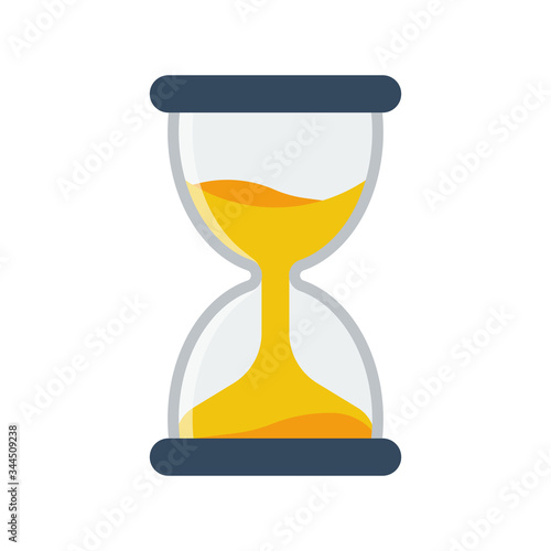 Hourglass icon flat style simple design