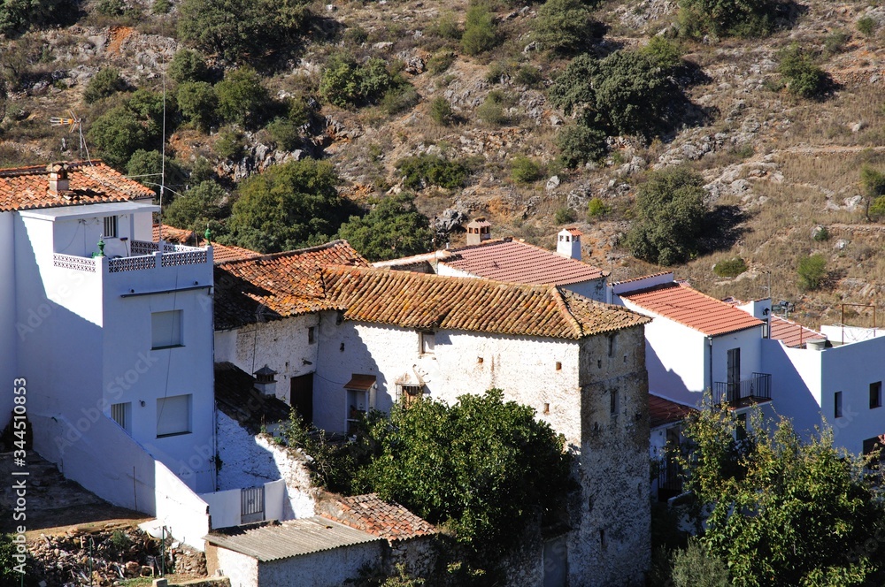 Townhouses on the edge of town, Parauta, Andalusia, Spain.