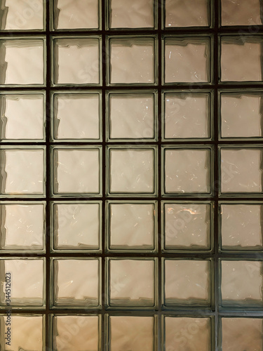 old vintage loft wall of glass squares
