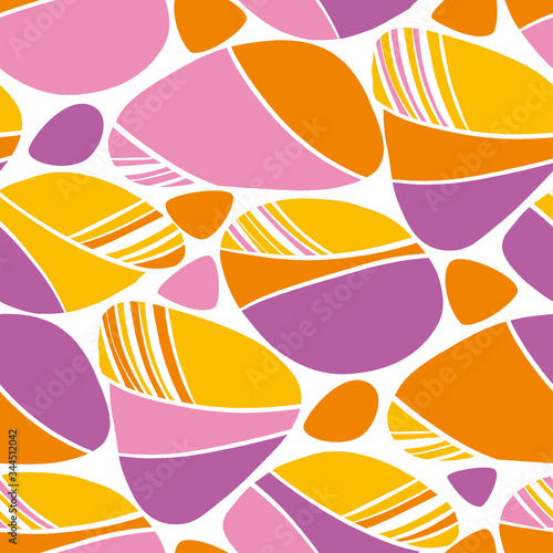 Vintage vibes pink and orange geometric pattern