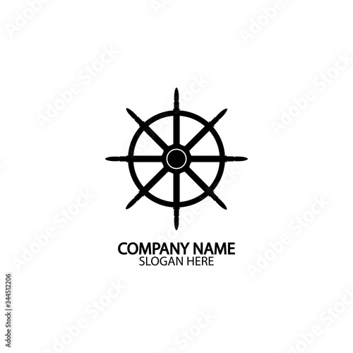 Ship and boat helm steering wheel  boat and maritime rudder icon  ship steering wheels - vector.