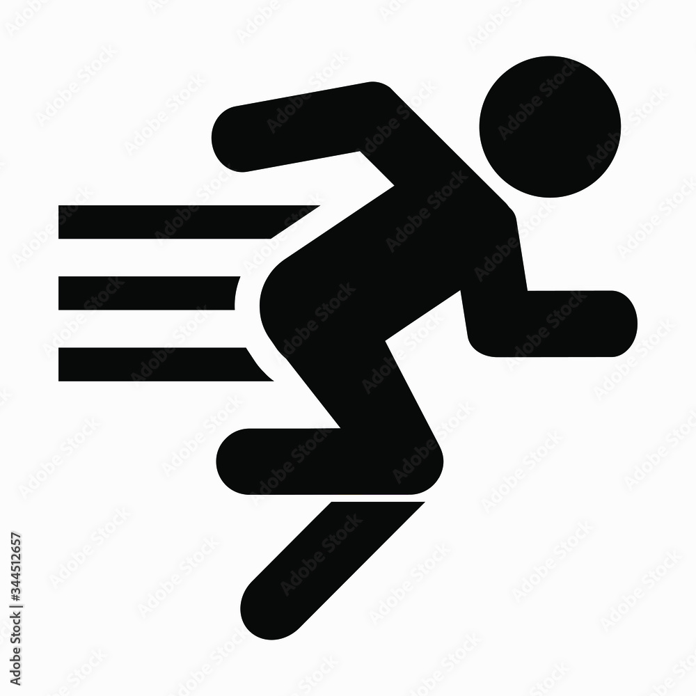 Running man icon isolated minimal single flat linear icon for application and info-graphic. Commercial line vector icon for websites and mobile minimalistic flat design. Running man icon isolated minimal single flat linear icon for application and info-graphic. Commercial line vector icon for websites and mobile minimalistic flat design.