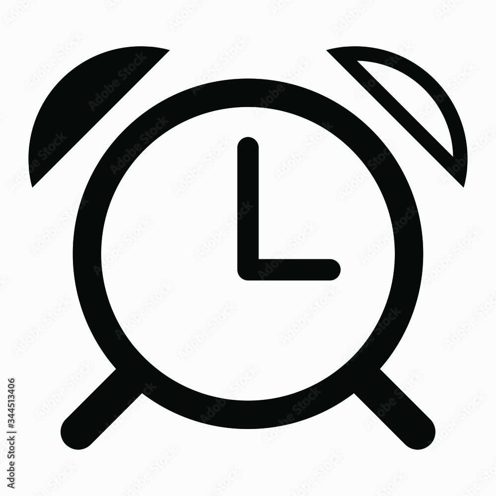 Beautiful Vector Alarm Clock Icon. Beautiful Vector Alarm Clock Icon.