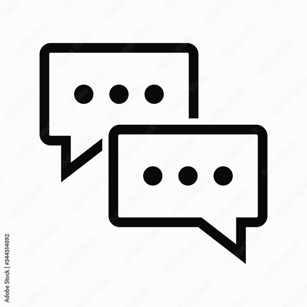 New chat bubble message. Commercial line vector icon for websites and mobile minimalistic flat design. New chat bubble message. Commercial line vector icon for websites and mobile minimalistic flat design.