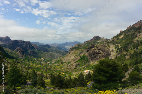 Gran Canaria Landschaftsblick auf dem Weg zum Roque Nublo