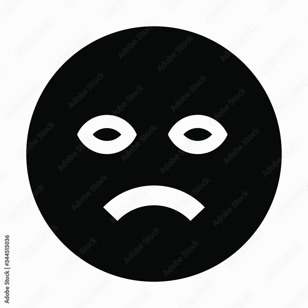 Fototapeta premium Icon of a very sad emoticon. Vector icon.