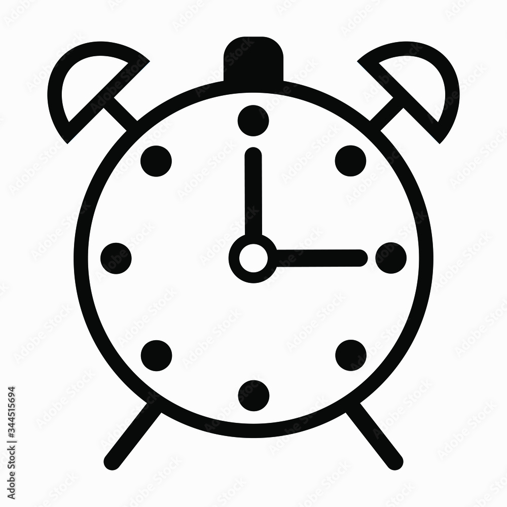 New alarm clock ringing icon modern design illustration. New alarm clock ringing icon modern design illustration.