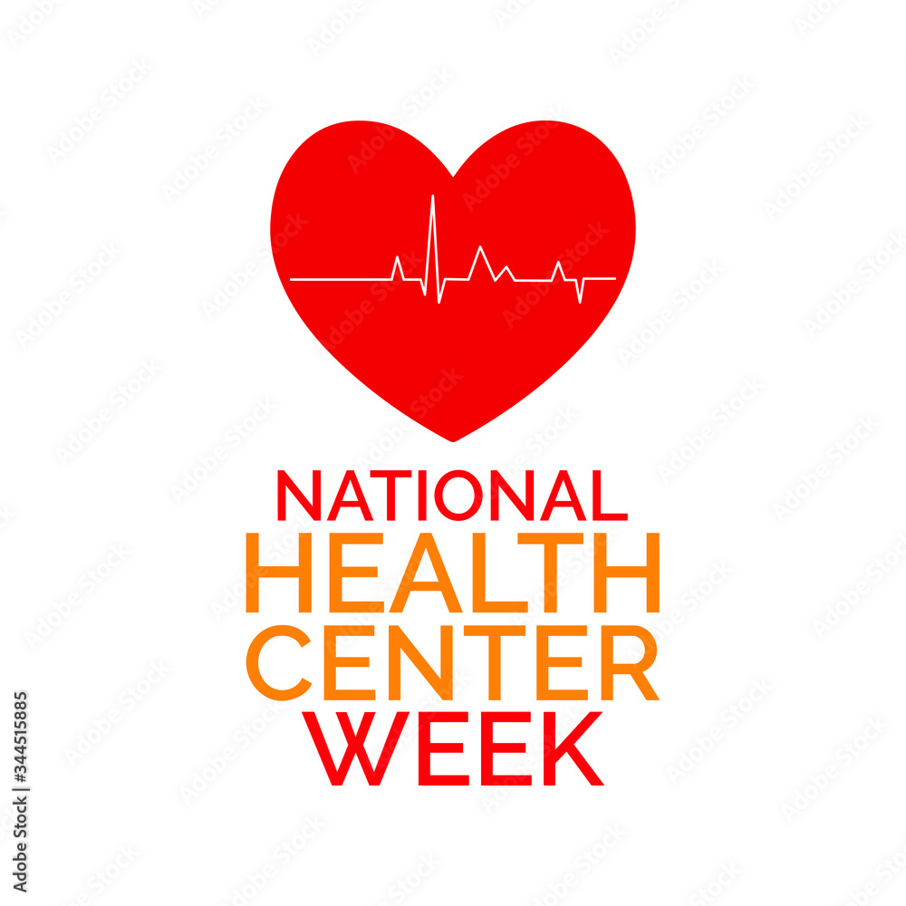 Vector illustration on the theme of National Health center week observed each year during August.