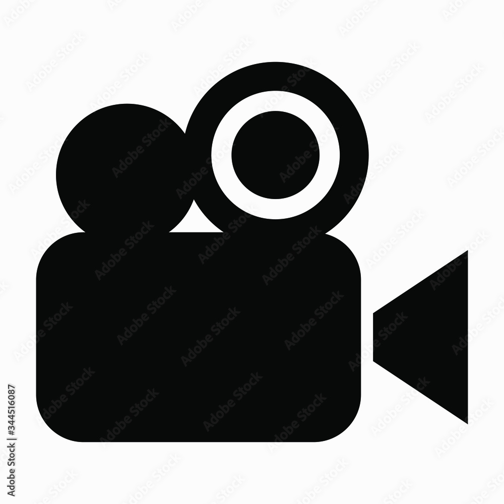 New video camera line icon. New video camera line icon.