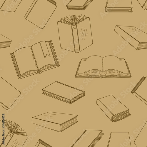 Vector Seamless Pattern of Sketch Books