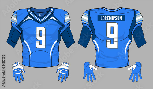 football jersey uniform template set kit