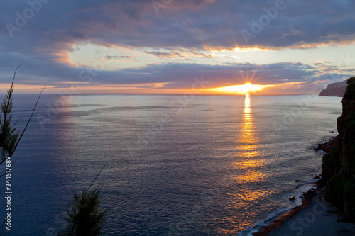 sunset over the sea at Madeira