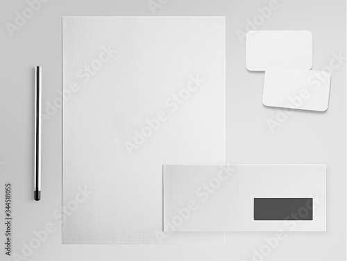 Corporate identity mockup blank empty office design