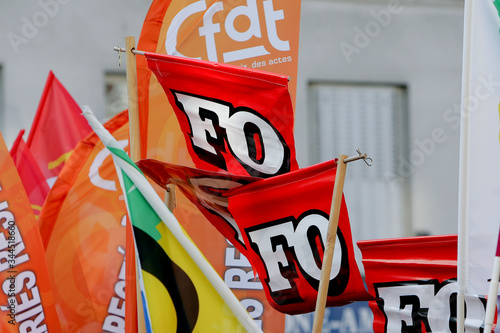 Fototapeta Naklejka Na Ścianę i Meble -  Manifestation populaire dans la rue