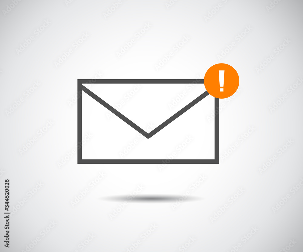 Envelope Mail icon Flat design style, vector illustration Envelope Mail icon Flat design style, vector illustration