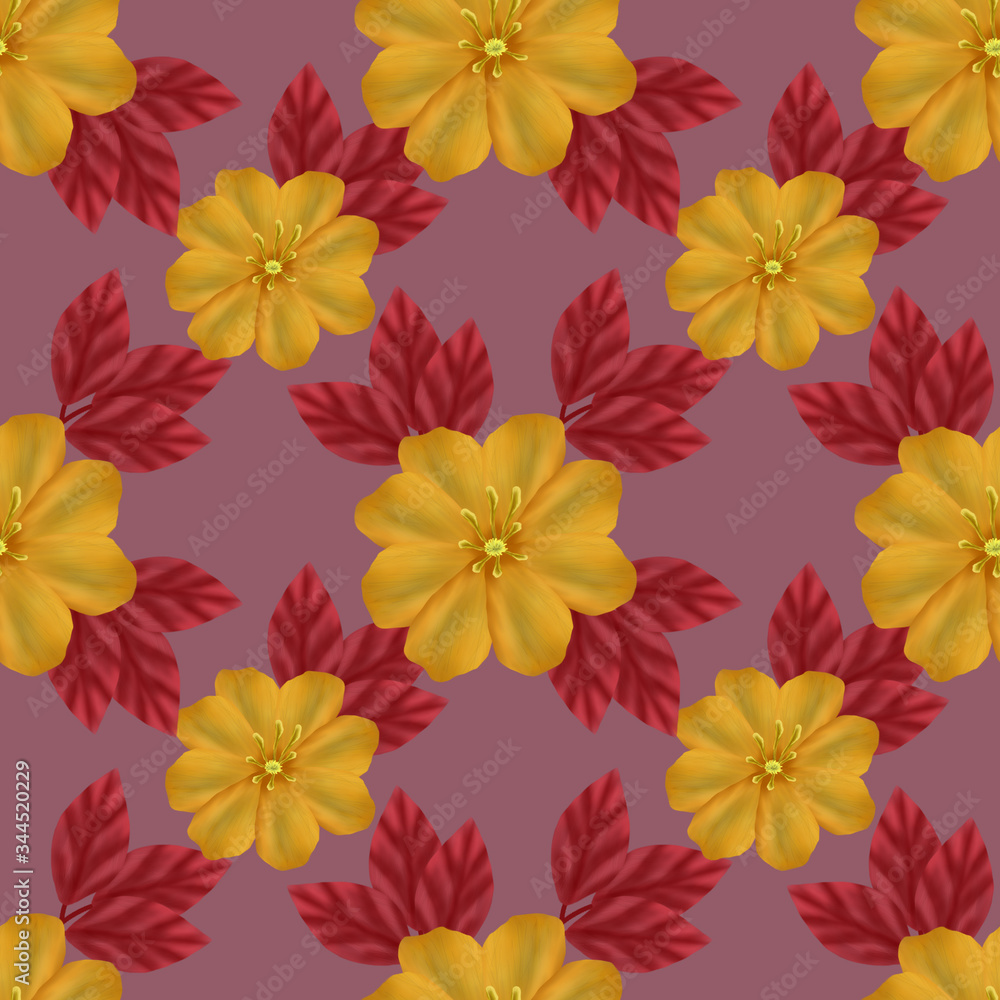 Fototapeta premium seamless background with flowers