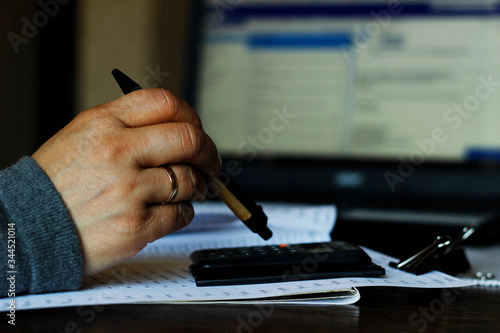 Wallpaper Mural businessman working on a laptop computer Torontodigital.ca