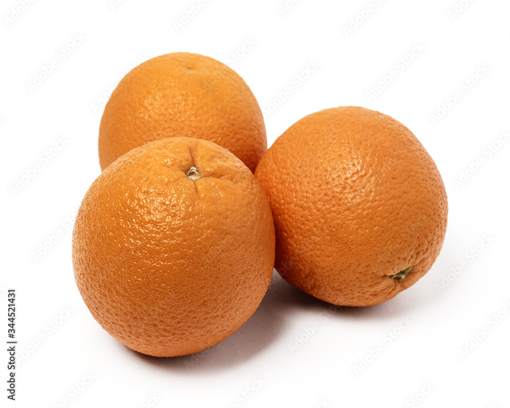 fresh orange on a white background fresh orange on a white background
