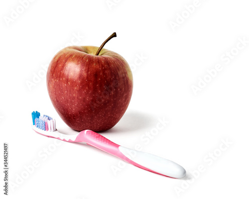 fresh apple isolated on white background