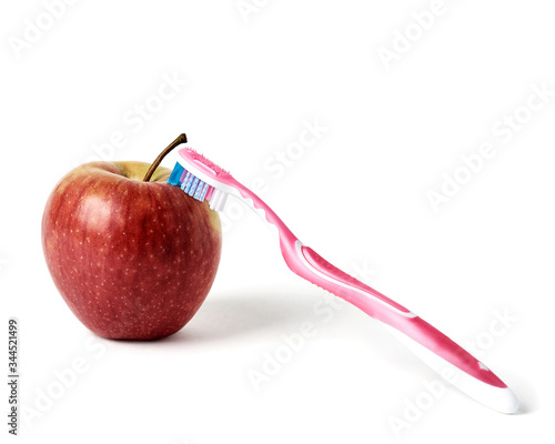 fresh apple isolated on white background