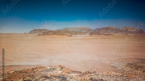 Rocks, architecture and sand in Petra Jordan