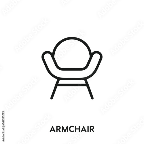 armchair icon vector. armchair sign symbol