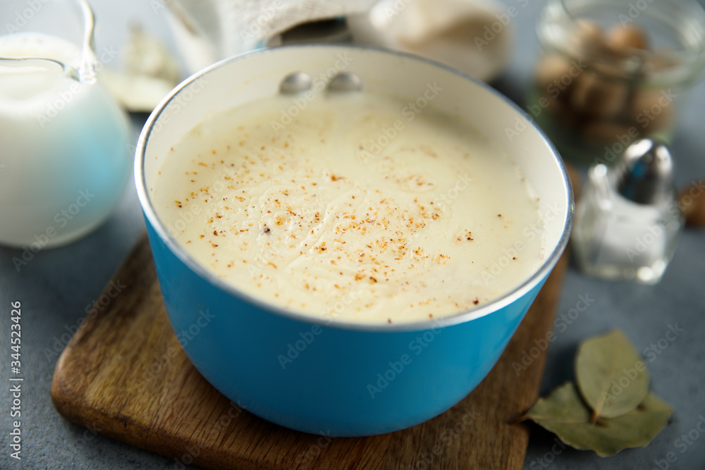 Homemade traditional bechamel sauce Homemade traditional bechamel sauce