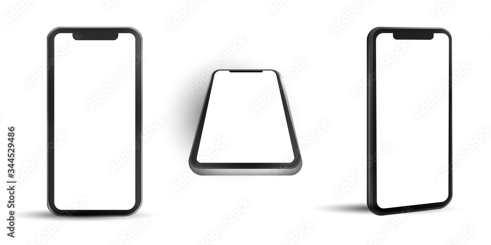 Realistic smartphone mockup.cellphone frame with blank display isolated. Realistic smartphone mockup.cellphone frame with blank display isolated.